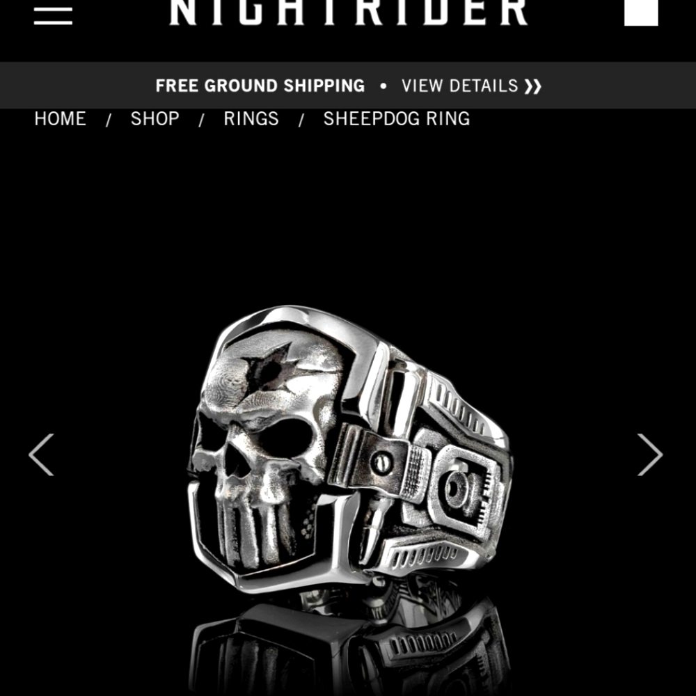 Night Rider Sheep Dog Ring size 12.5
